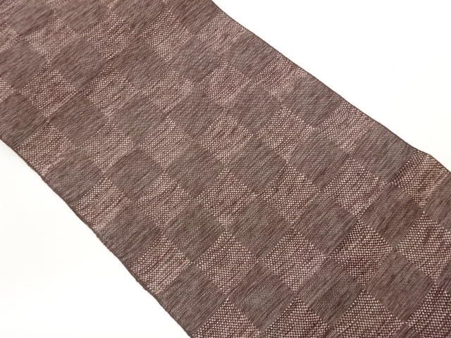 JAPANESE NAGOYA OBI / WOVEN CHECKERED